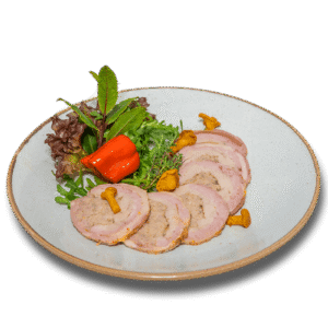 Polędwiczka wieprzowa w boczku nadziewana kurkami 1 kg
