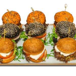 Mini burgery kolorowe 3 rodzaje – 30 sztuk